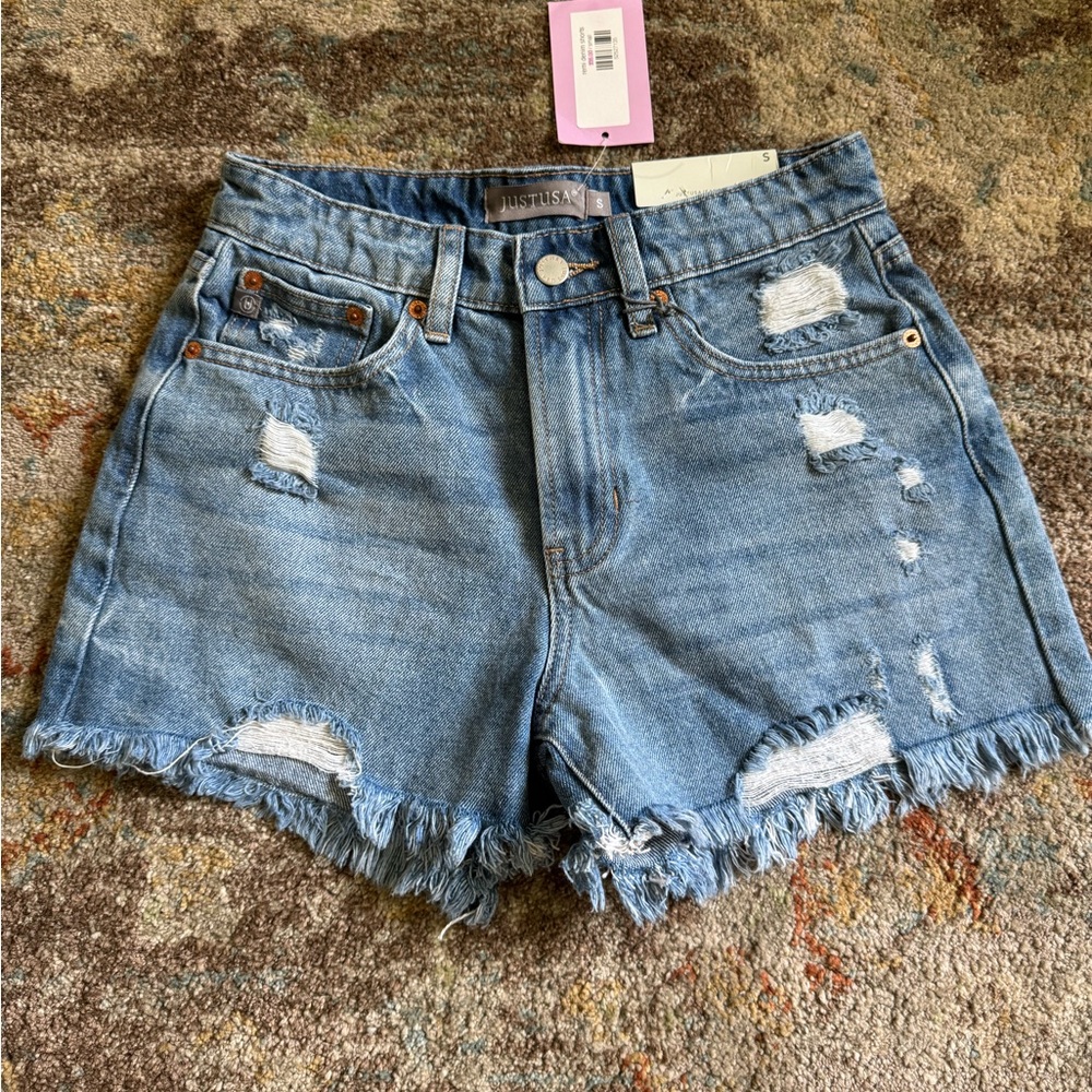 JUSTUSA Distressed Denim Shorts for Women